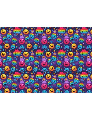 Happy Rainbow Emojii Wrapping Paper